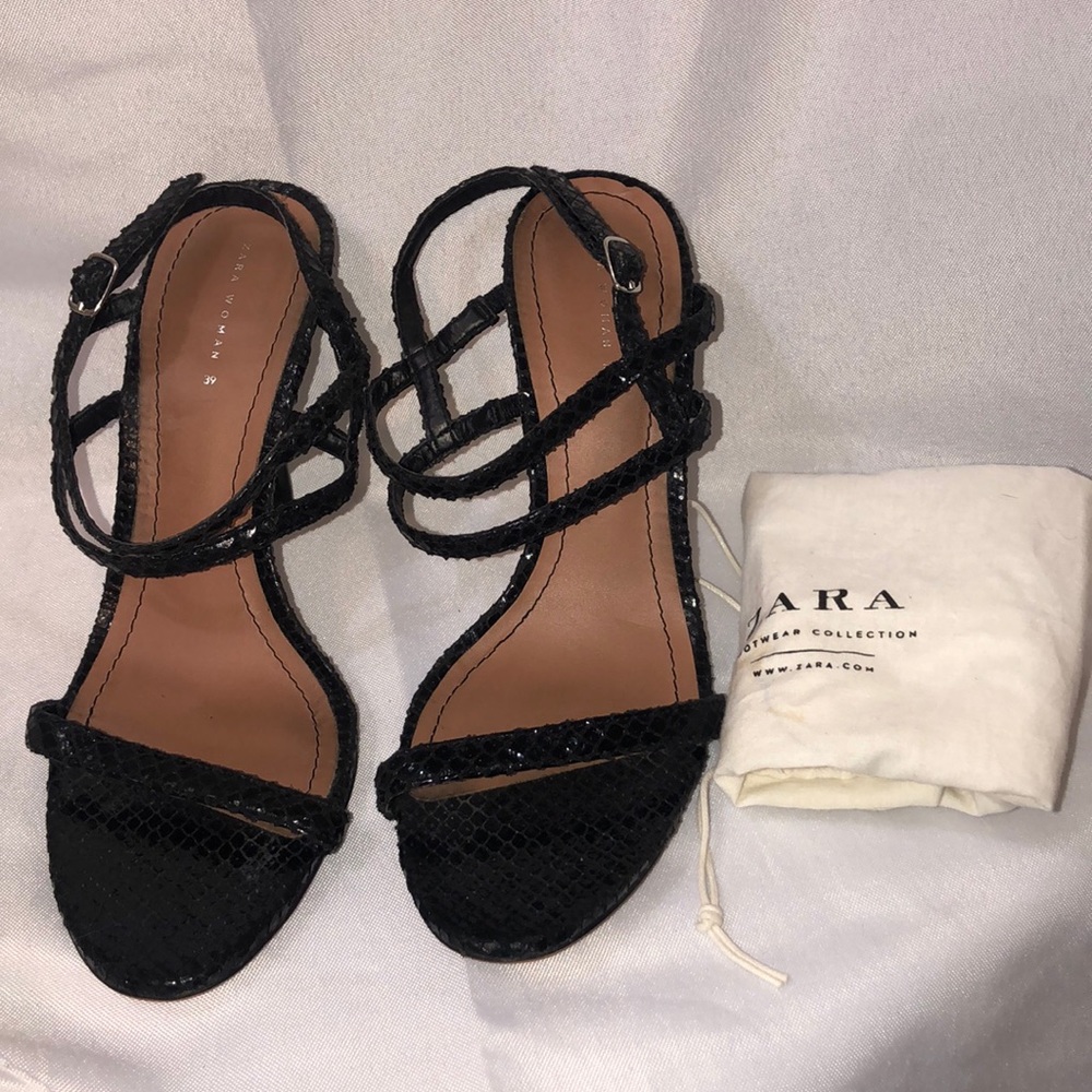 Zara Beautiful Black Sandals